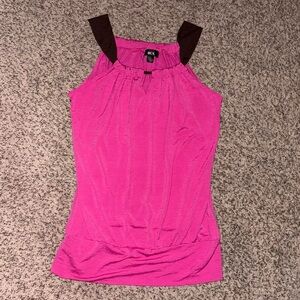 Y2K Pink and brown halter tank top